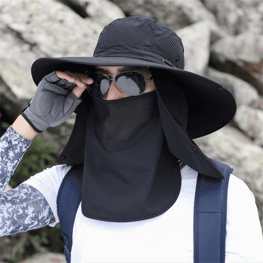 Breathable Wide Brim Sun Hat With Sun Protection For Fishing | Lersk