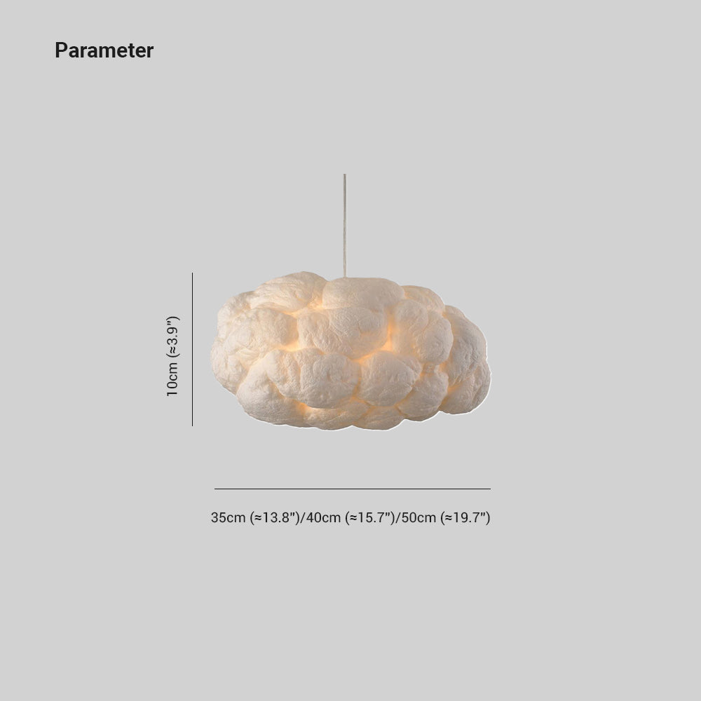 AstraLumen Cloud LED Pendant Light in White PVC Cotton | Lersk