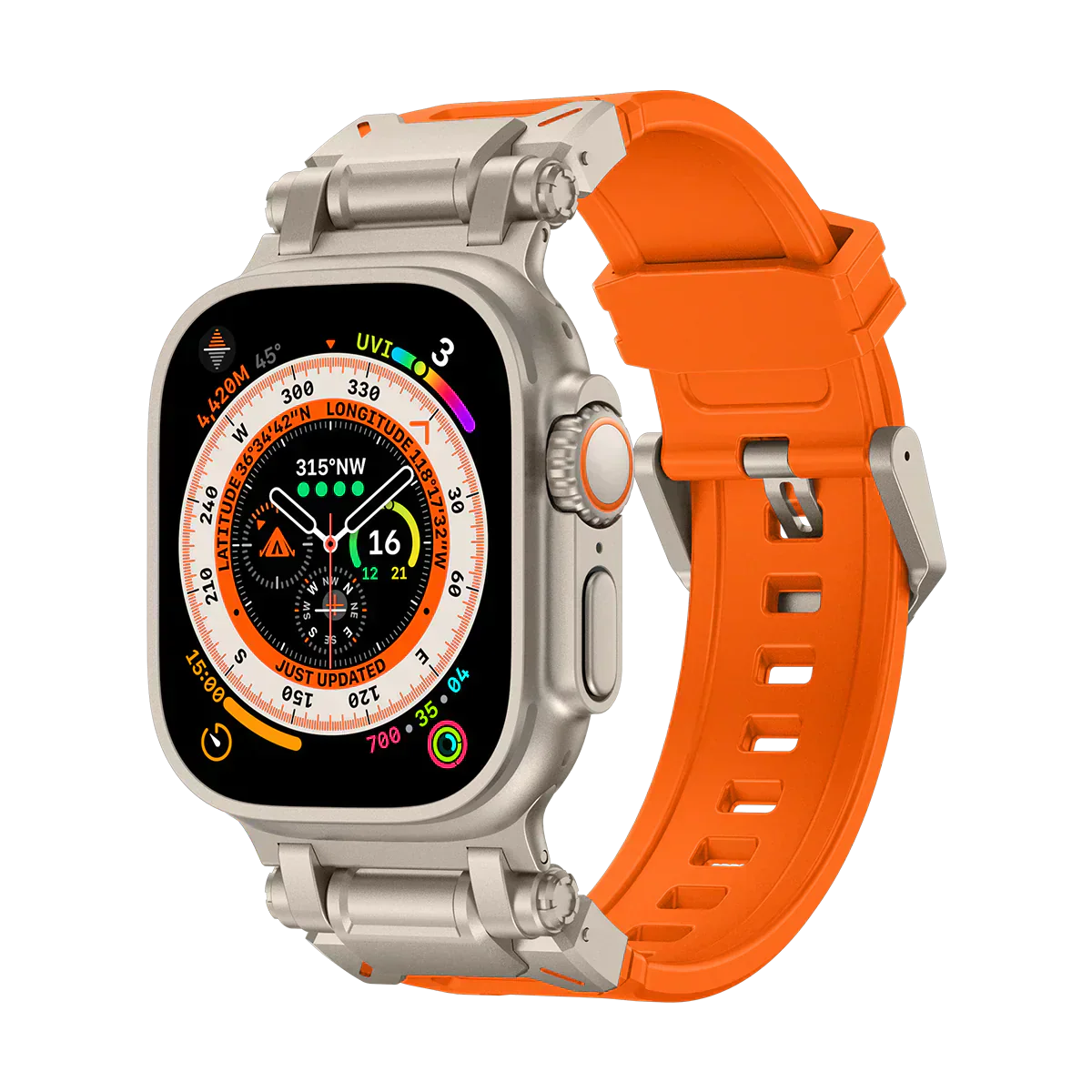 Meron Titanium-Head Silicone Band for Apple Watch | Lersk