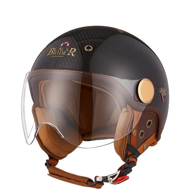 Casque de moto en fibre de carbone, confort ultra-léger pour motards, certifié CE | Lersk