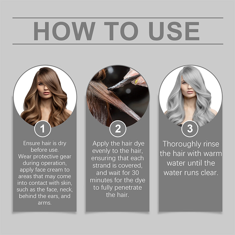 Tinte para cabello plateado con extracto natural 2 en 1 | Lersk