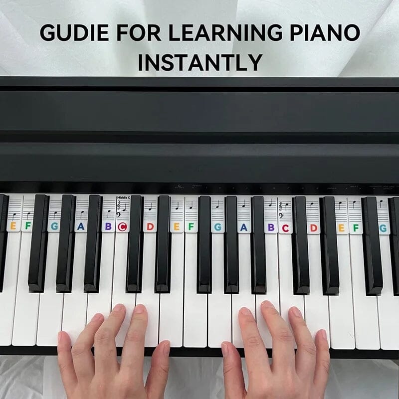 Etiquetas removibles para notas del teclado de piano para identificación de teclas en tu teclado | Lersk