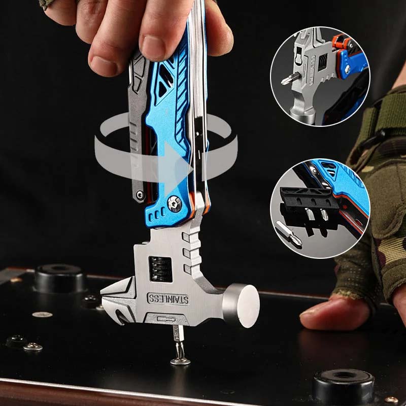 Multifunctional Stainless Steel Folding Body Ball Hammer For Daily Tasks And Adventures | Lersk