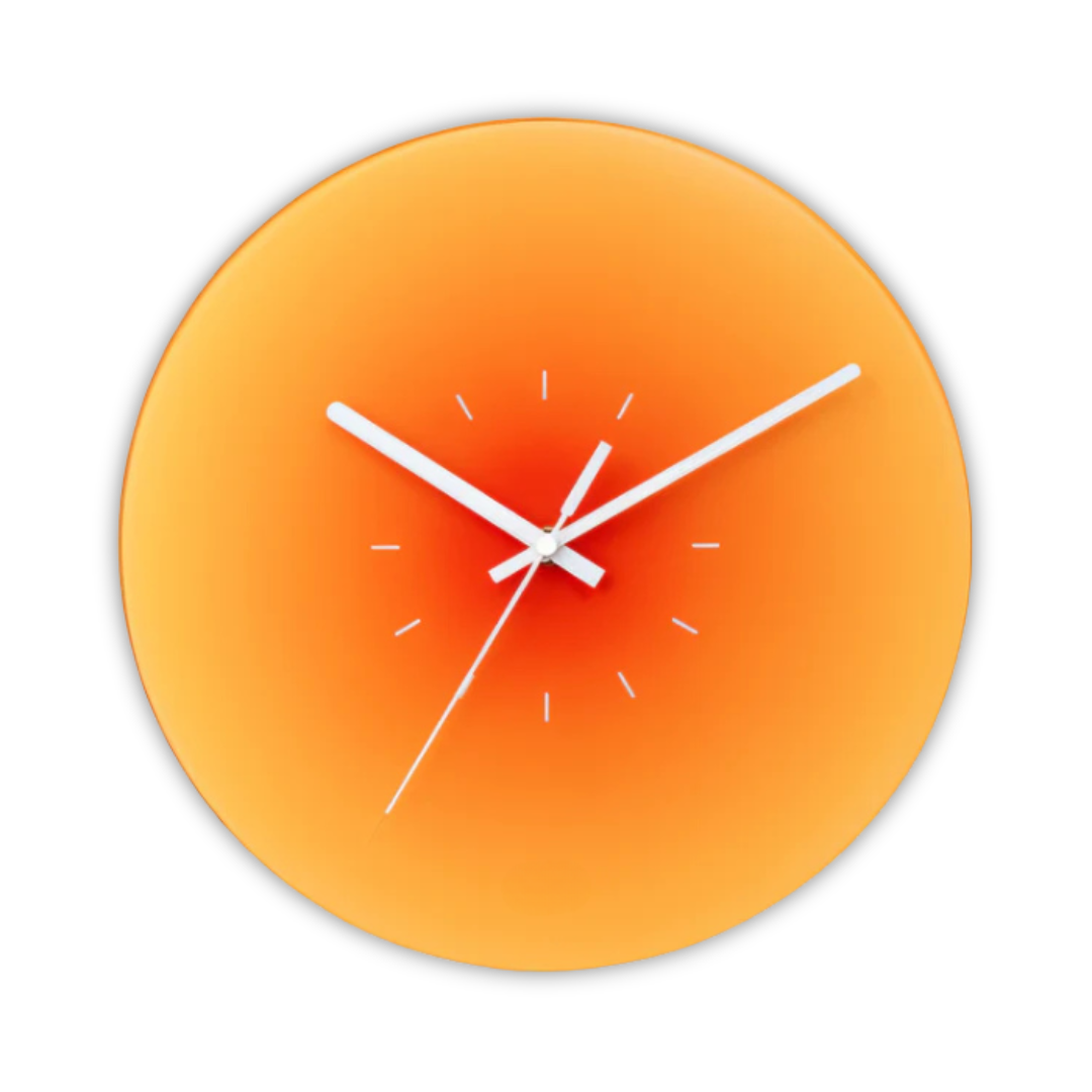 NovaLuxe Glass Wall Clock Designer Wall Timepiece With Silent Sweep | Lersk