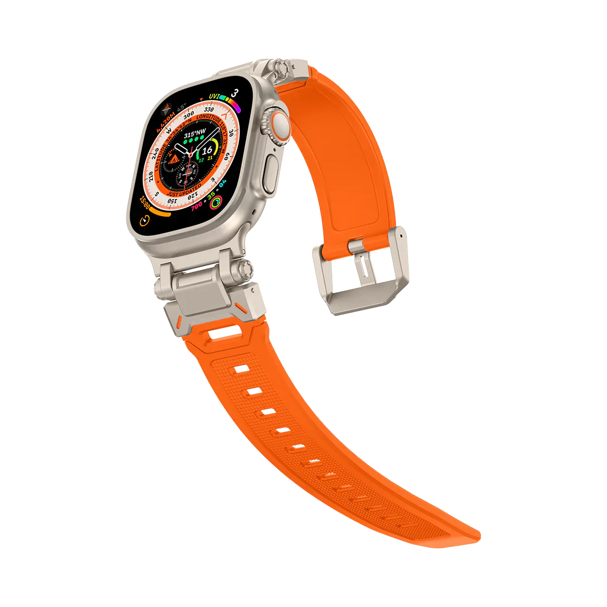 Meron Titanium-Head Silicone Band for Apple Watch | Lersk