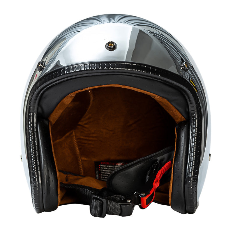 Casco AstraVale Retro Silver Tre Quarti Certificato DOT ed ECE | Lersk
