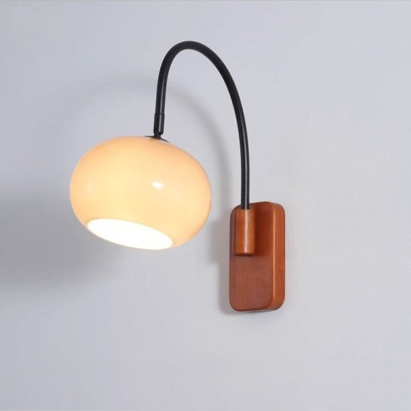 Lumenora Wall Light With Rotating Glass Shade Khaki | Lersk