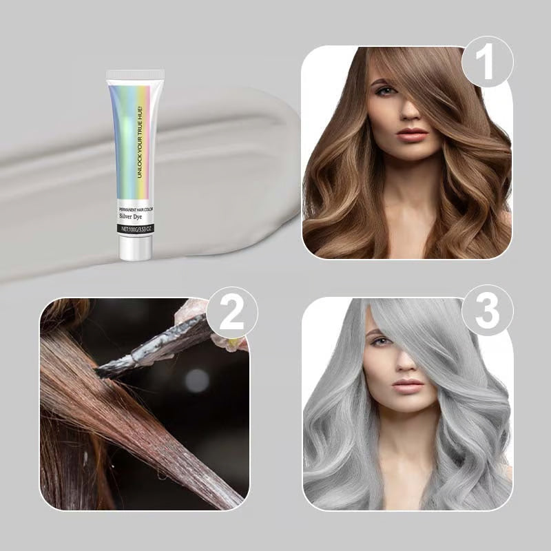 Tinte para cabello plateado con extracto natural 2 en 1 | Lersk