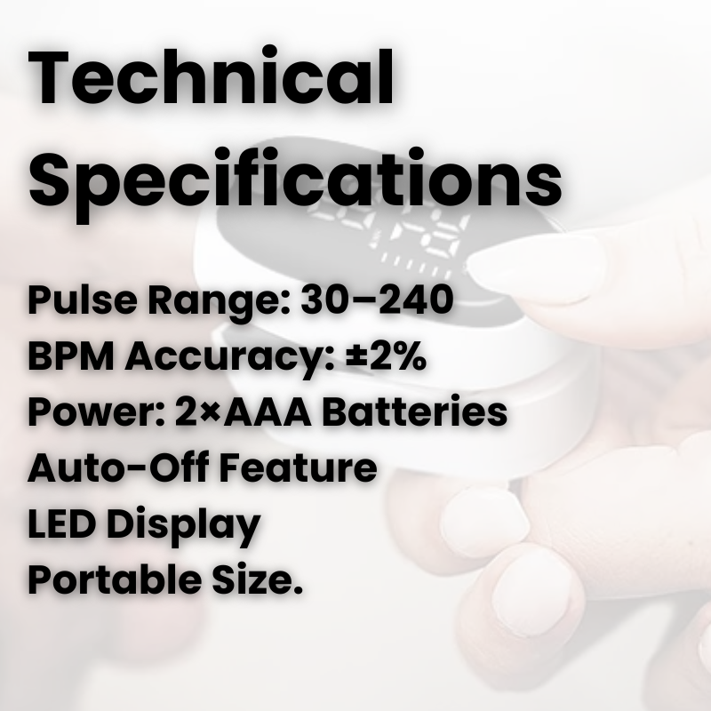 PulseVue Fingertip Oximeter | Hurtig LED Blodiltmåler | Lersk