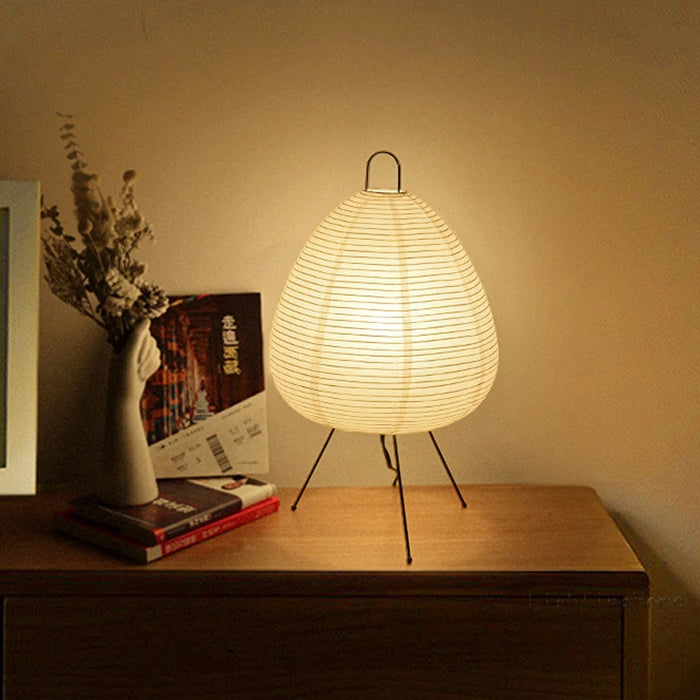 Lâmpada de Mesa LED de Papel de Arroz Japonês para Casas Serenas | Lersk