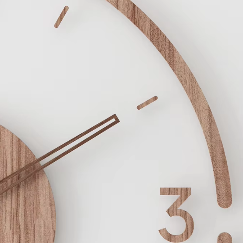 Nástěnné hodiny Aeron Minimalistické Masivní Dřevo Tiché Quartz | Lersk