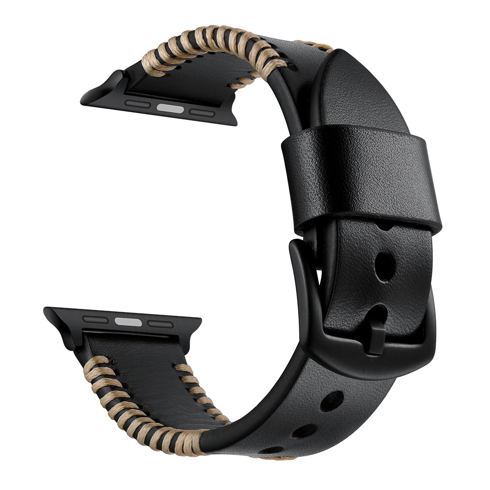 Håndsyet læderrem til Apple Watch | Lersk