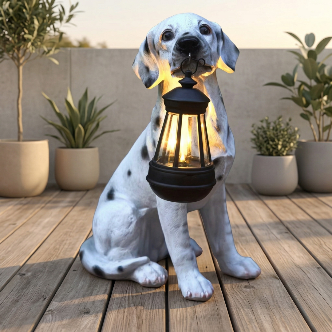 Solar-Hund Gartenornament für Außenbereich und Gartendekoration | Lersk