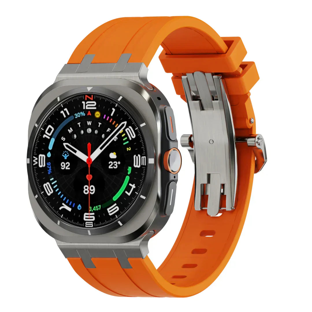 Virelli | Luxusní silikonový řemínek s motýlkovou sponou pro Samsung Galaxy Watch Ultra | Lersk