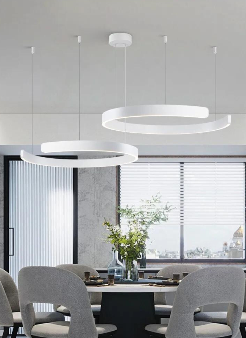 AerisGlow Round LED Chandelier For Modern Living Room | Lersk