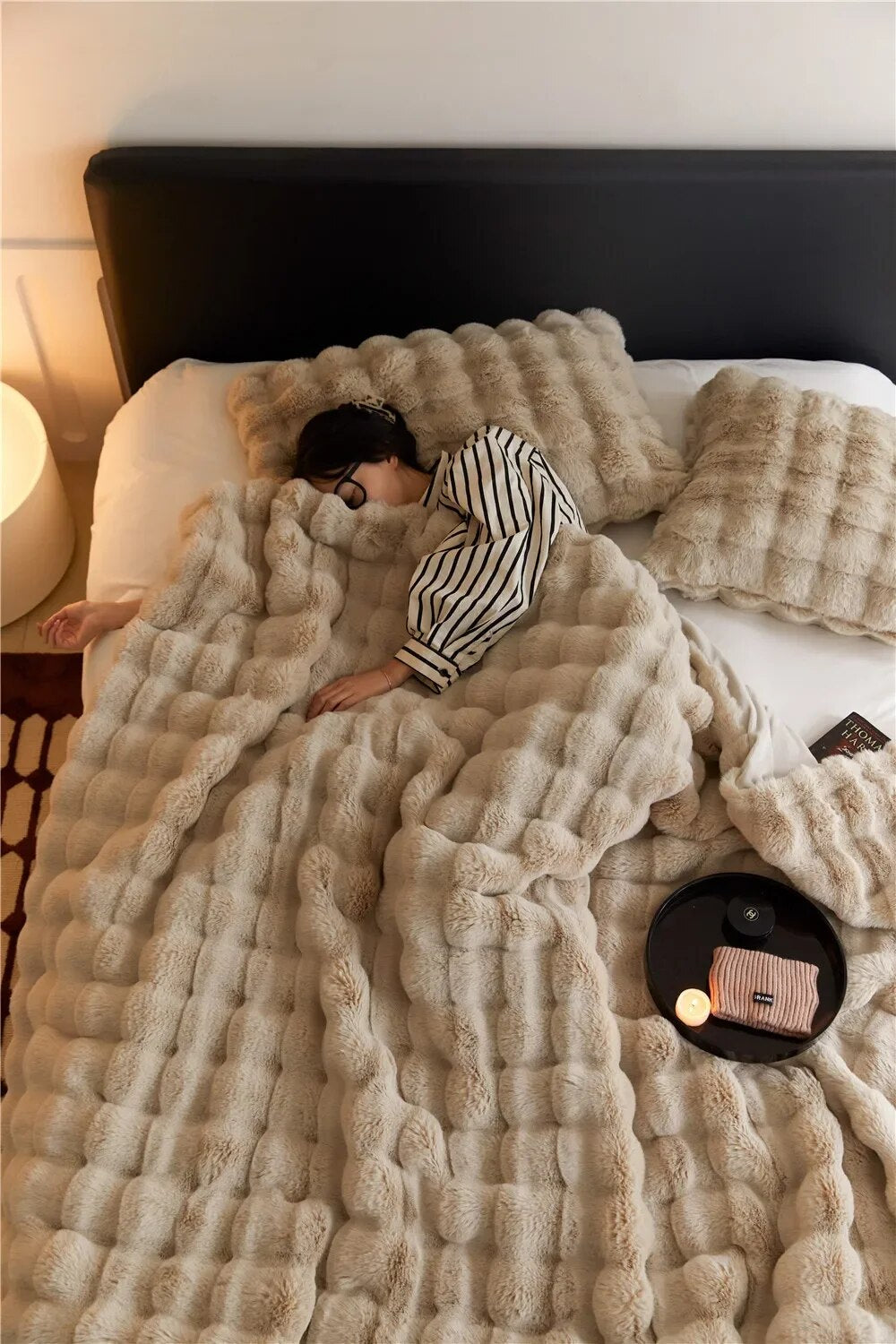 LumenWeave Wool Blanket Plush Warmth for Cozy Nights | Lersk