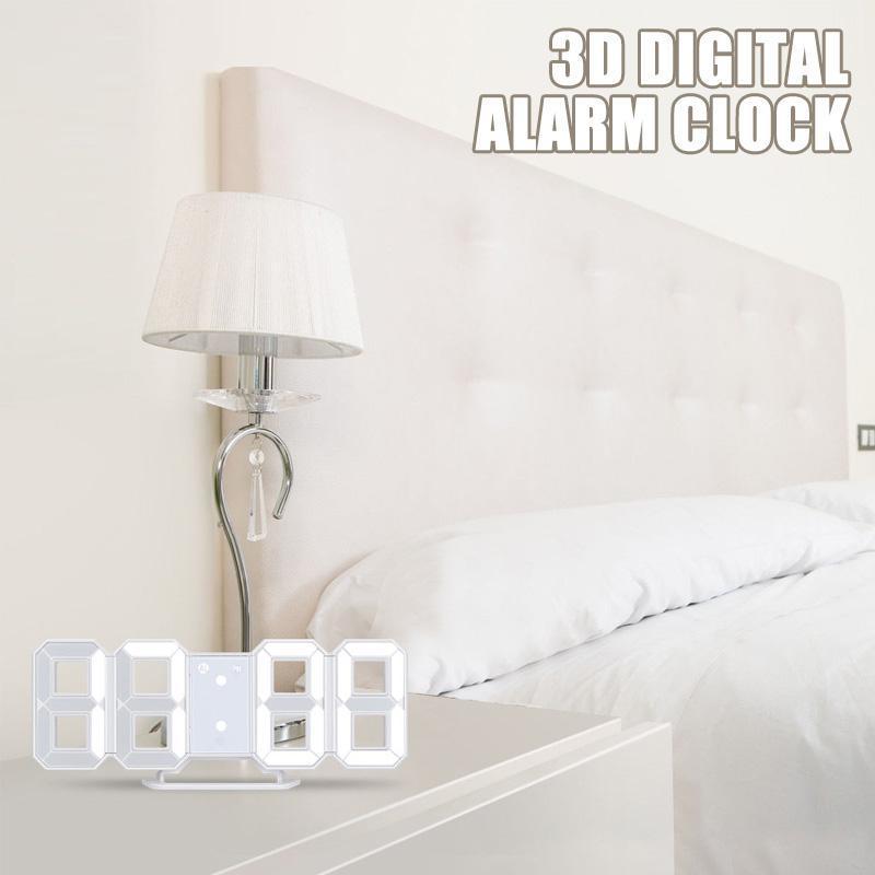Chytré 3D digitální hodiny s budíkem, elegantní minimalistický design pro moderní stoly a obývací prostory | Lersk