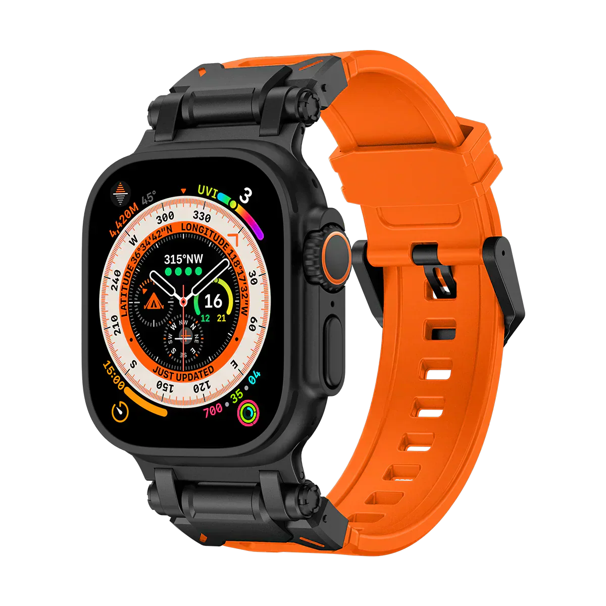 Meron Titanium-Head Silicone Band for Apple Watch | Lersk