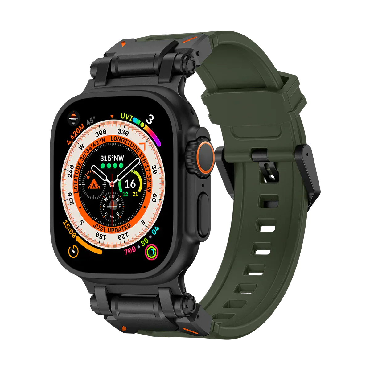 Meron Titanium-Head Silicone Band for Apple Watch | Lersk