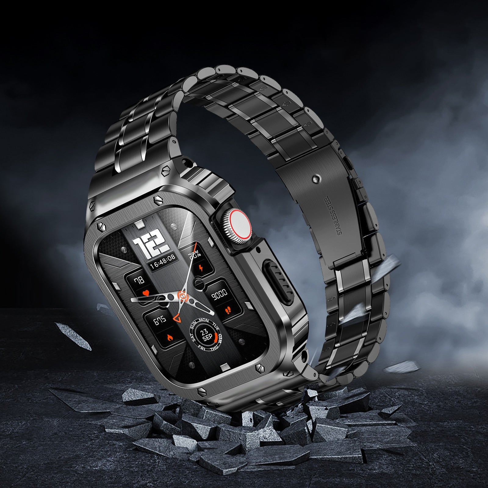 Cinturino e cassa in acciaio inox Avelon per Apple Watch | Lersk