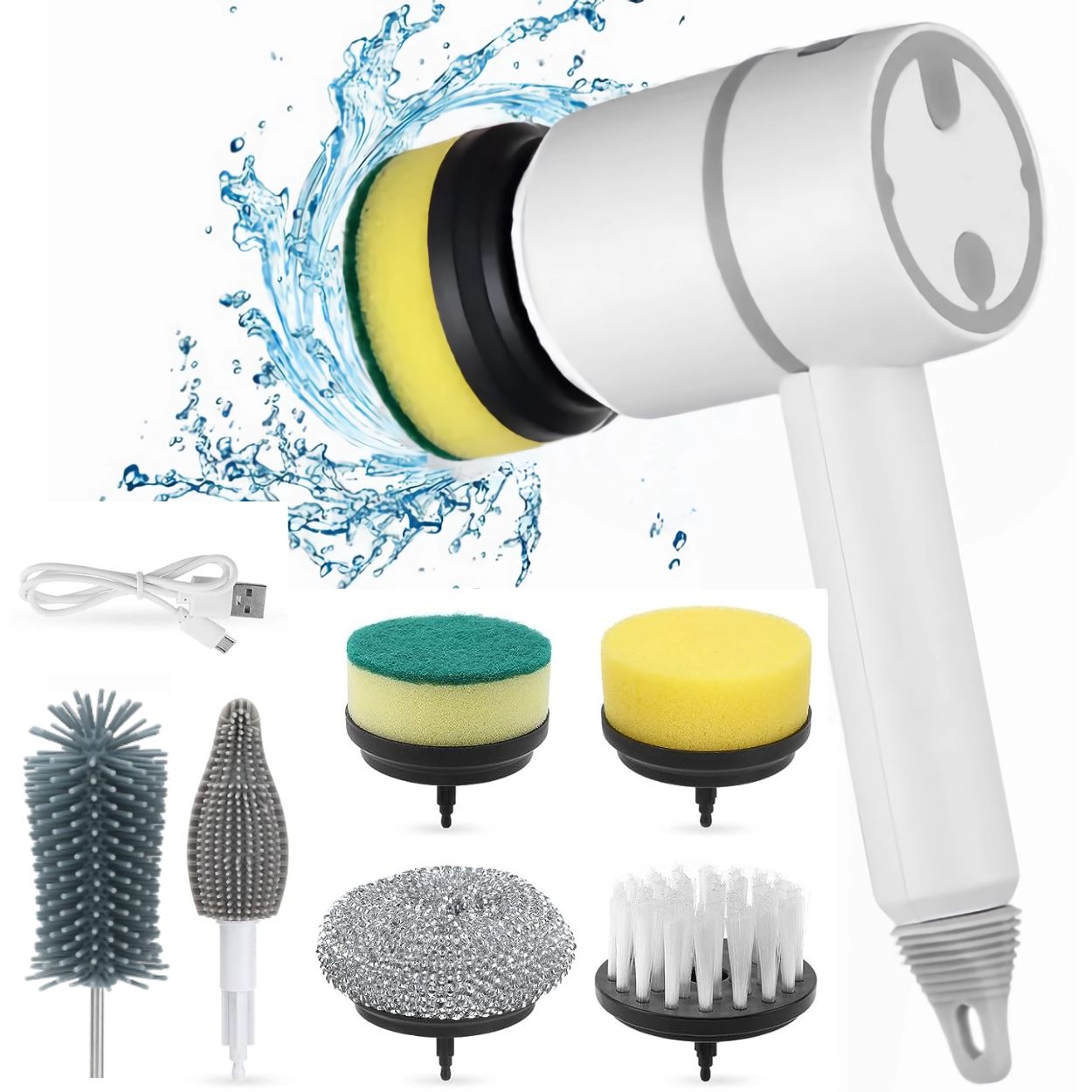 Cordless Electric Scrubber Brush With Rechargeable Battery | Lersk