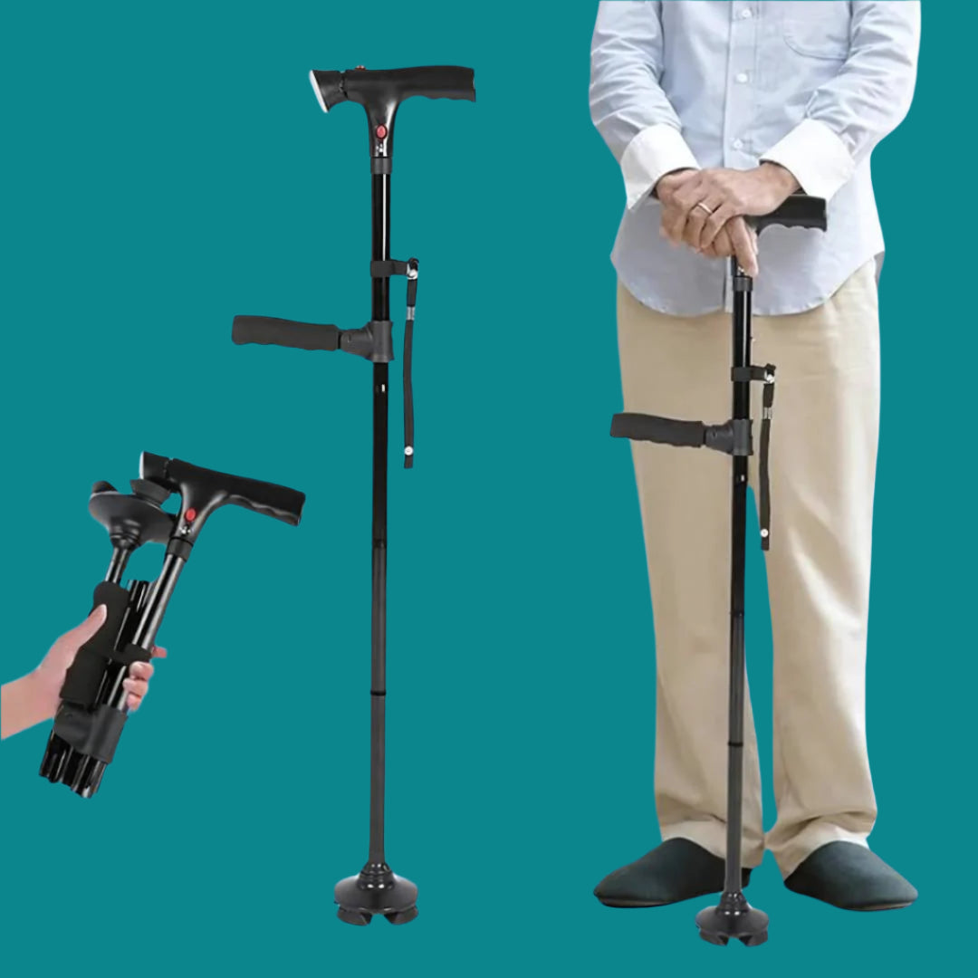 TrailEase Folding Telescopic Cane With LED Light And Alarm | Lersk