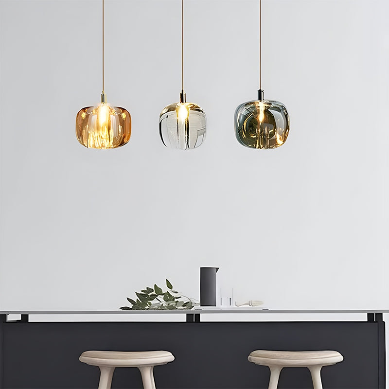 Colored Glass Multi Pendant Chandelier | Lersk