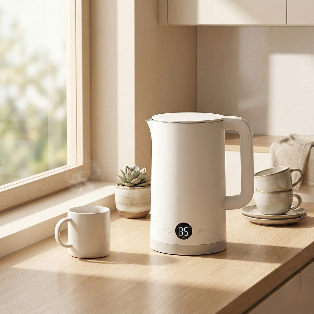 Edelstahl-Elektrowasserkocher 1,7L Fassungsvermögen für Küche zu Hause | Lersk
