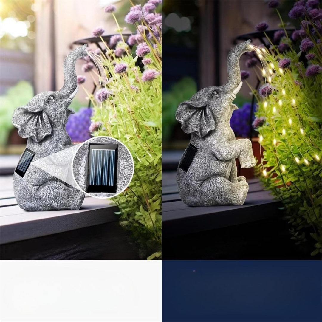 Solar-Elefant Gartenornament Solar-Elefant Gartenornament | Lersk