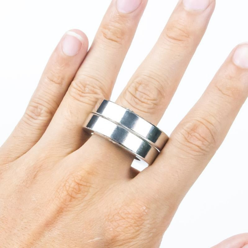 Faltbares Vier-Ring-Titanstahl-Fidget-Spielzeug | Lersk