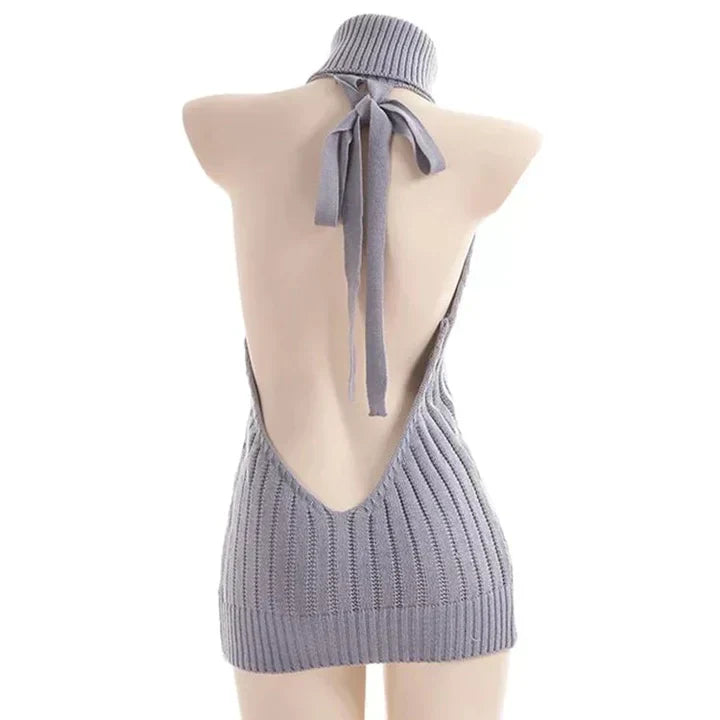 AstraLuxe Hollow-Out Backless Pullover Sweater for Women | Lersk