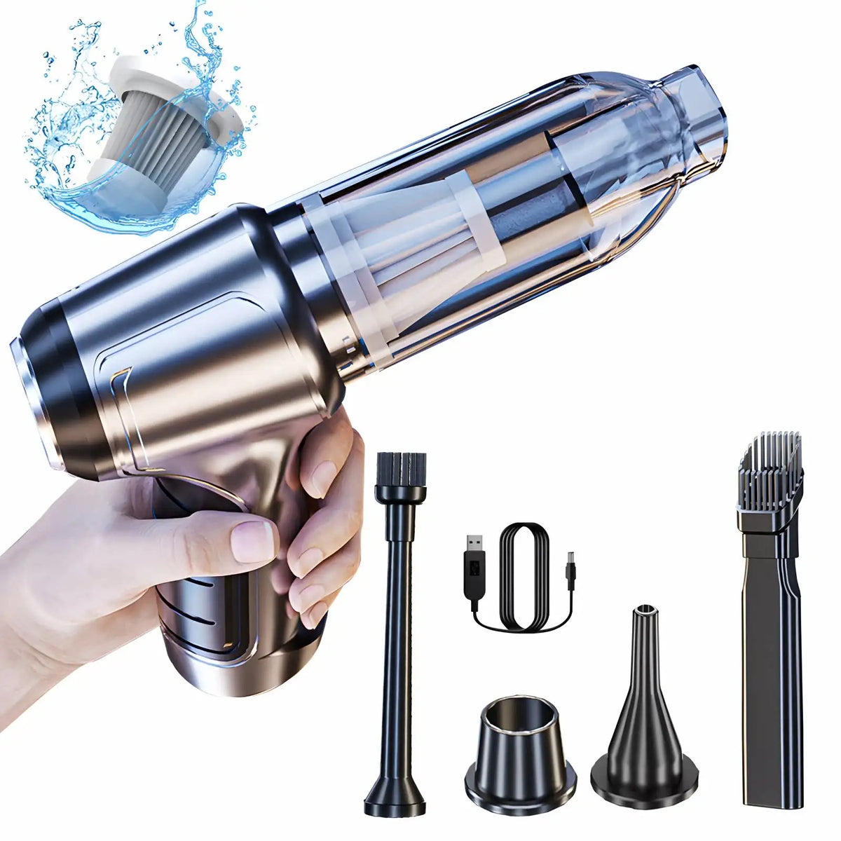 Wireless Car Vacuum Cleaner 95000Pa Powerful For Drivers