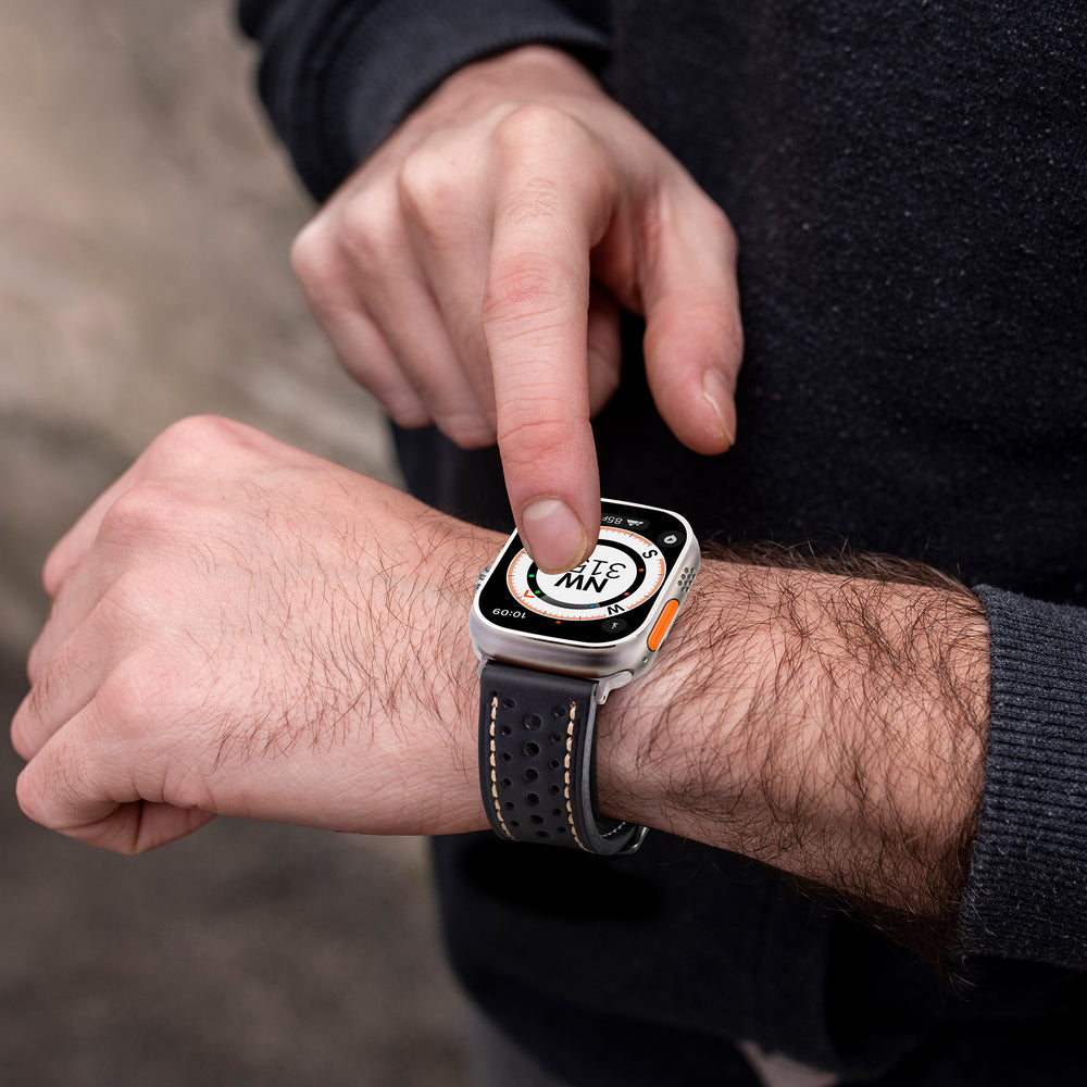Klassisk Racing Læderrem til Apple Watch | Lersk