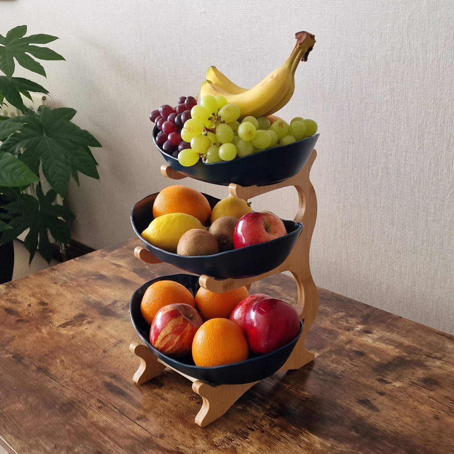 Ciotola per frutta NovaOval a 2 o 3 livelli per esposizione in cucina | Lersk