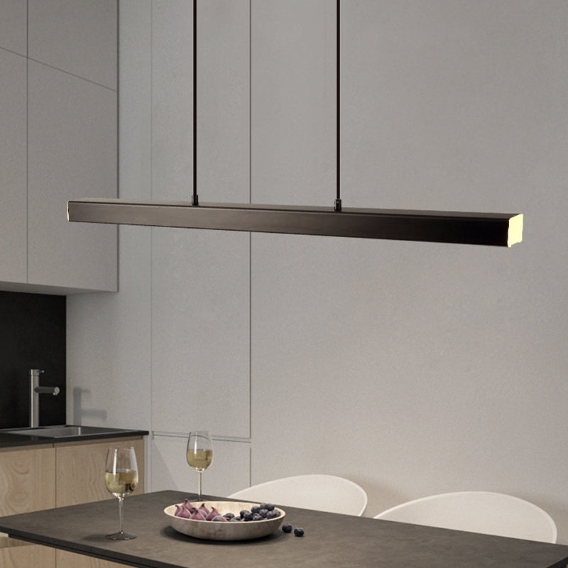 Nexis Linear Metal LED Pendant Light in Black and Brown | Lersk