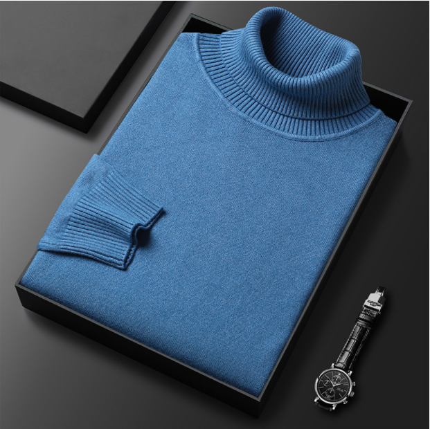 Maglione a collo alto Elorien Luxe in cashmere e cotone per uomo | Lersk