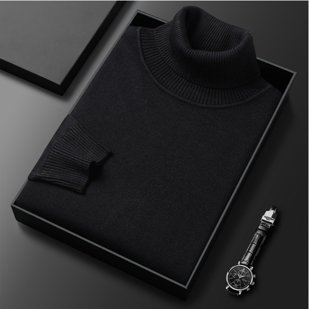 Maglione a collo alto Elorien Luxe in cashmere e cotone per uomo | Lersk
