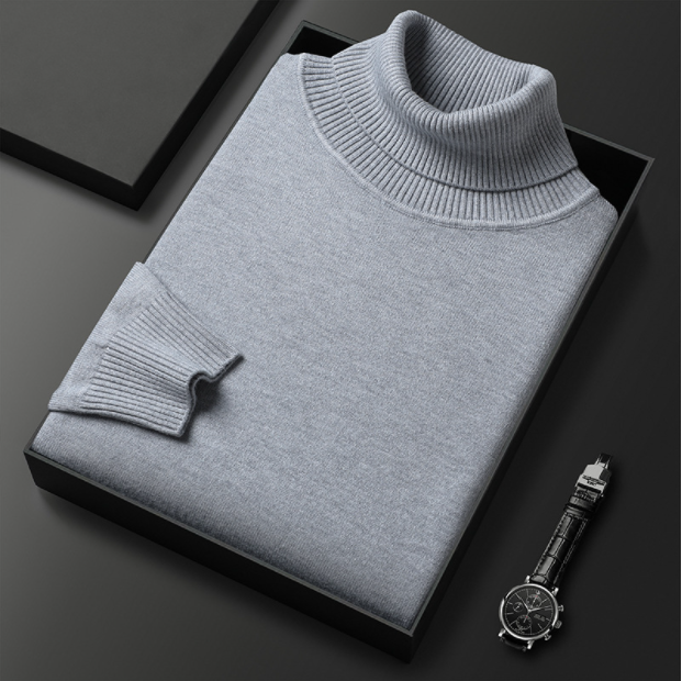 Maglione a collo alto Elorien Luxe in cashmere e cotone per uomo | Lersk