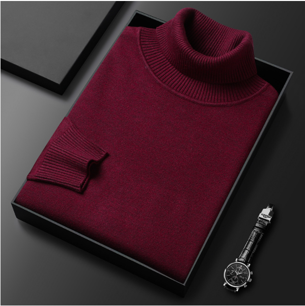 Maglione a collo alto Elorien Luxe in cashmere e cotone per uomo | Lersk