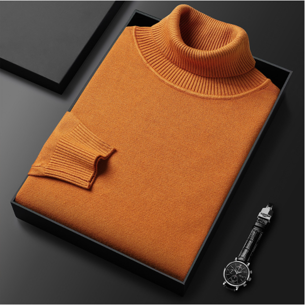 Maglione a collo alto Elorien Luxe in cashmere e cotone per uomo | Lersk