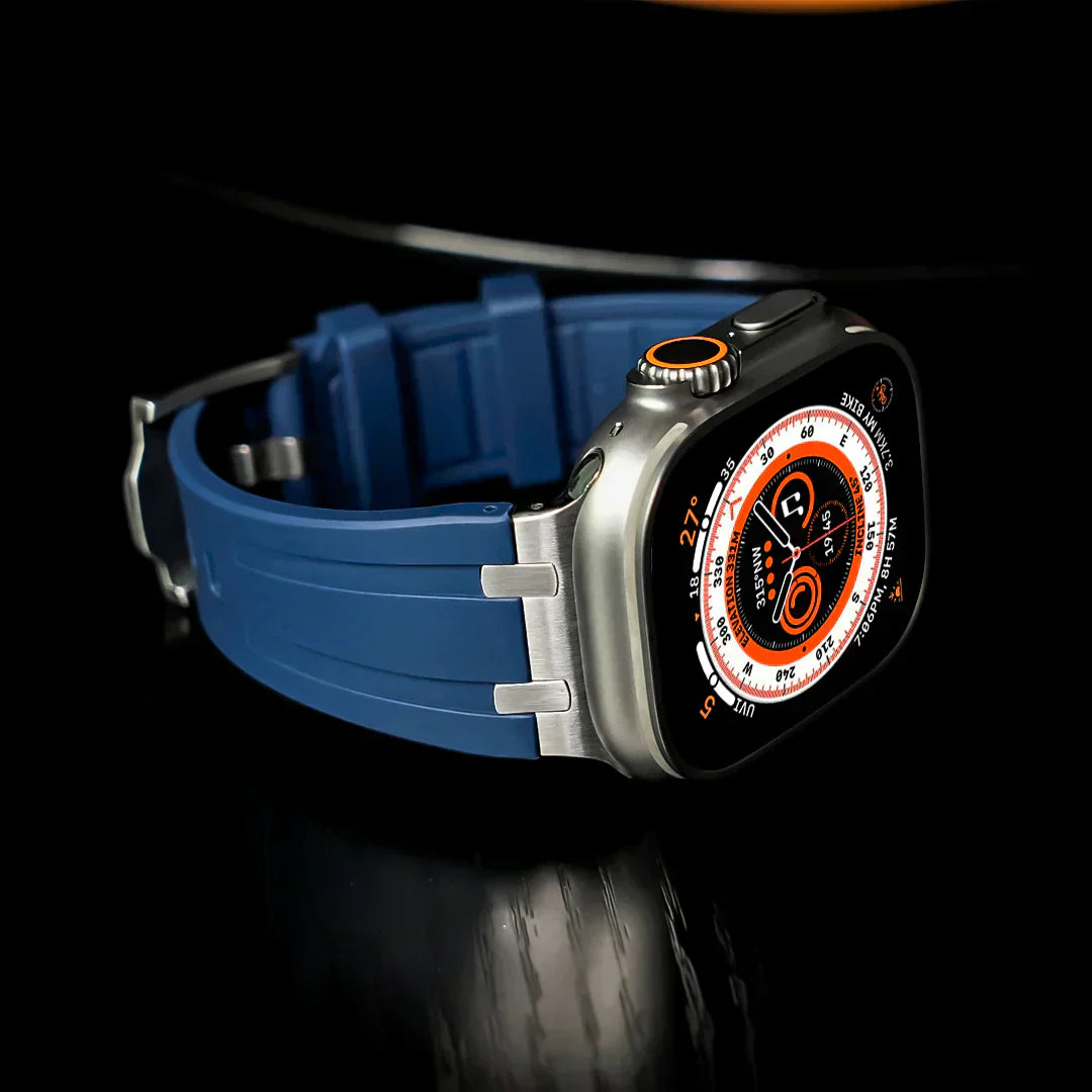 Deluxe Aurion kovová hlava silikonový řemínek pro Apple Watch | Lersk