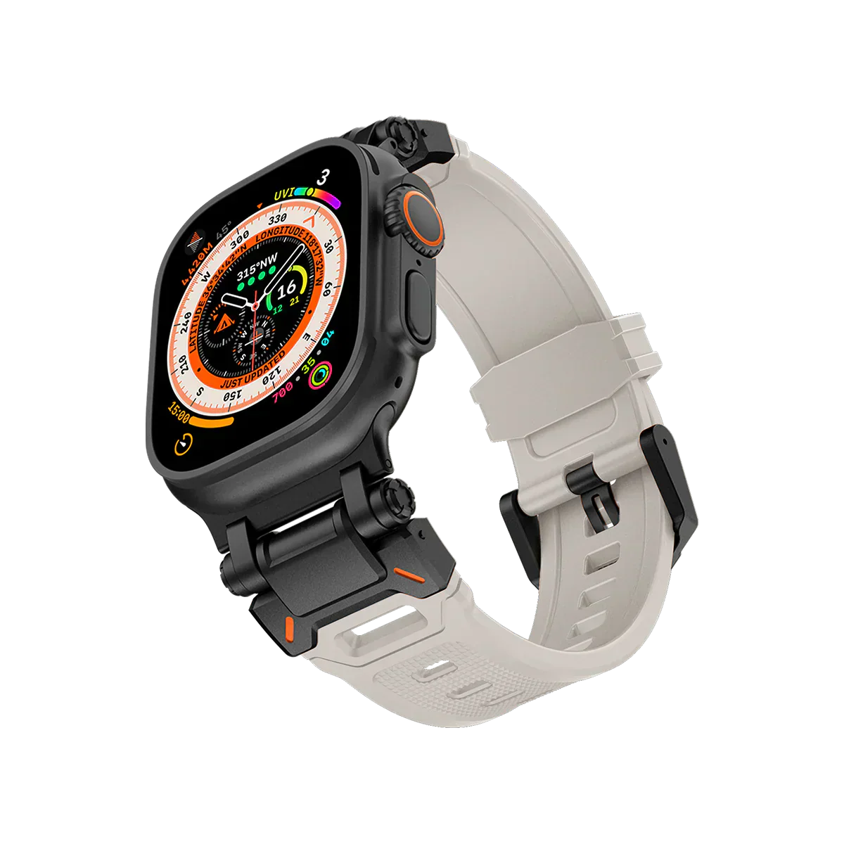 Meron Titanium-Head Silicone Band for Apple Watch | Lersk