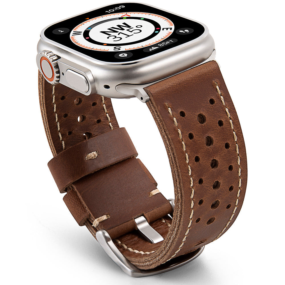 Klassisk Racing Læderrem til Apple Watch | Lersk