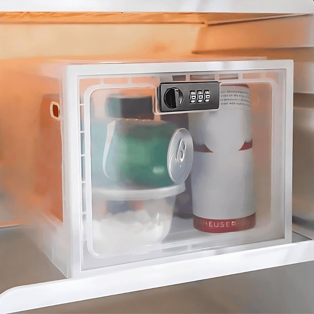 Robustní zamykatelný úložný box na lednici bez BPA pro domácí kuchyně | Lersk