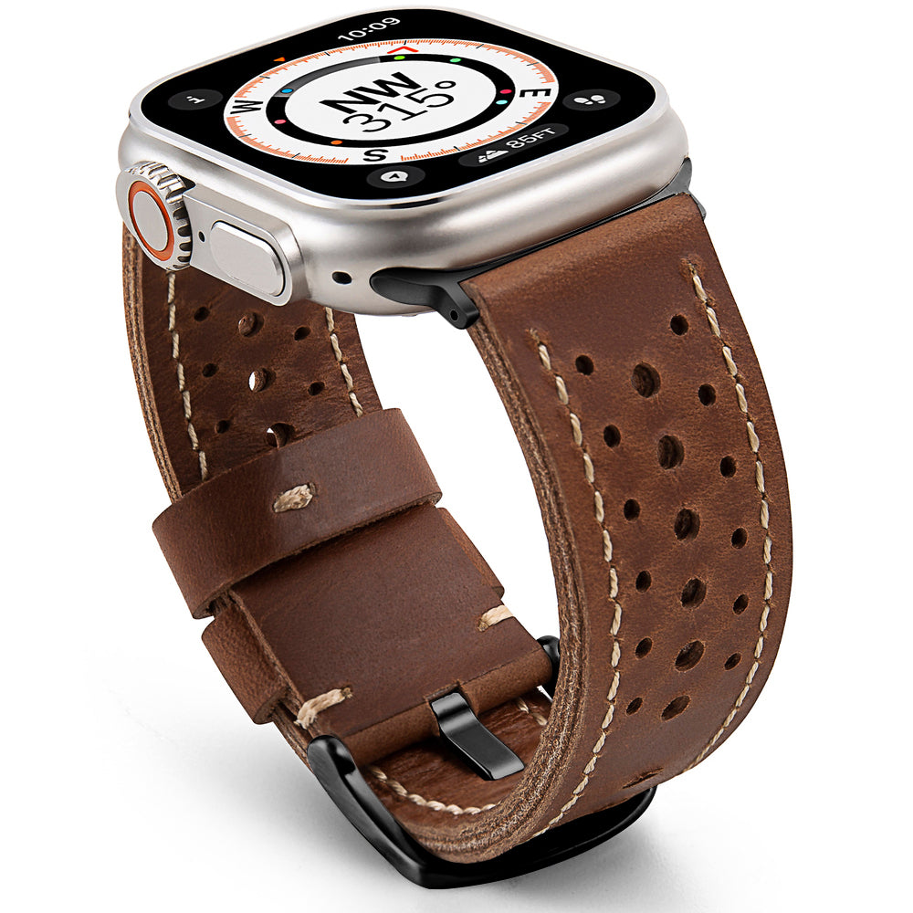 Klassisk Racing Læderrem til Apple Watch | Lersk