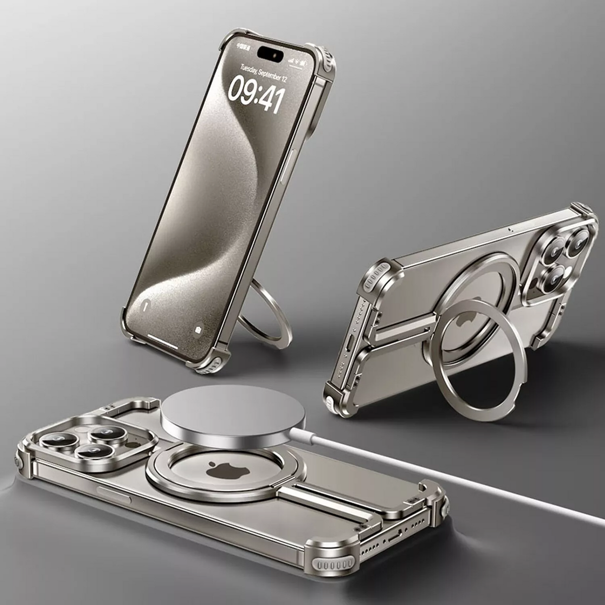 Quellio EvoBorder Titanium MagSafe Case for iPhone