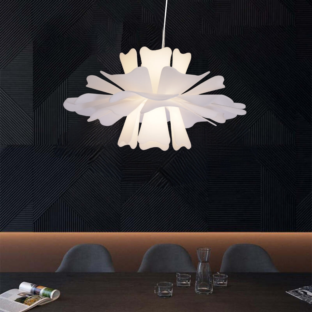 LumaNova White Metal Pendant Lamp for Modern Interiors | Lersk