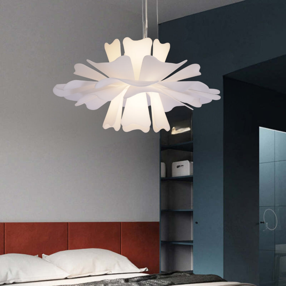 LumaNova White Metal Pendant Lamp for Modern Interiors | Lersk