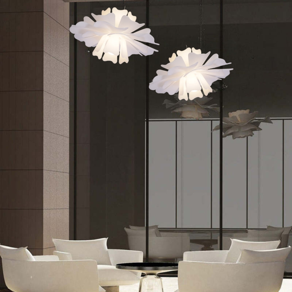 LumaNova White Metal Pendant Lamp for Modern Interiors | Lersk