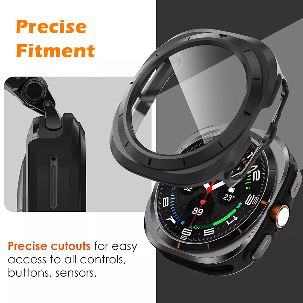 Orvalo Full-Cover Ultra-Hard Case With Tempered Glass for Samsung Galaxy Watch 47mm | Lersk